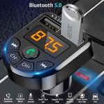 Bluetooth 5.0 FM-saatja autokomplekt MP3-modulaatoriga m&auml;ngija juhtmevaba vabak&auml;e helivastuv&otilde;tja kahe USB-kiirlaadija 3.1A without box