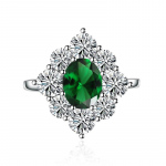 BELLA BOX avatavad muudetava suurusega s&otilde;rmused naistele, tsirkoonist kihluspeole, peened ehted Adjustable Opening roheline