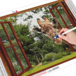 HUACAN 5D DIY Teemanttikandid Ristpistes Kaelkirjak Teemantmaal Loomade Teemantmosaiikmosaiigiga aknakaunistus koduks Full Square 20*30 cm