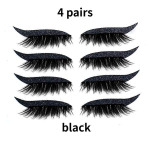 Ripsmete korduvkasutatav Glitter Eyeliner Vale kleebised &Ouml;&ouml;klubi Stage Eye Lazy Eyeliner Kunstripsmed must