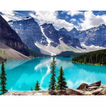 T&auml;ielikult kaetud teemanttikand M&auml;gede ja j&otilde;gede maastiku k&auml;sit&ouml;&ouml;komplekt 5D teemantmosaiik maastik n&auml;put&ouml;&ouml; kodudekoratsioon Full Round 20x30CM