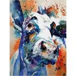 DIY 3D teemantmaal, v&auml;rviline lehmatikandid, ristpistega k&auml;sit&ouml;&ouml;na kodukaunistus Full Round 20x25CM