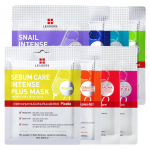 Leaders Intense Plus Facial Mask Set, (Sebum Care, Cera Barrier, AC, Bright, Snail, Aquaporin, Clear, Cica), 25 g. x 8 pcs - Korean Skin Care 25 g. x 8 pcs