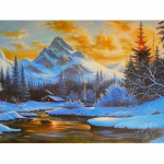 DIY Snow Scenic 5D Teemantmaal, T&auml;is&uuml;mmargune vaiguga maastik Teemanttikandid Mosaiik Ristpistes Komplektid Kodukaunistus Full Round 20x30CM