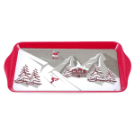 Les Tr&eacute;sors De Lily [A1092] &ndash; melamiinist koogialus  Montagne  punane taupe valge (suusatada) - 30. 5x15 cm punane