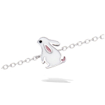 Les Tr&eacute;sors De Lily [R4213] &ndash; h&otilde;bedane k&auml;ev&otilde;ru 'Penguin' h&otilde;bevalge (roodiumiga kaetud) - 10x7mm valge