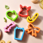 6 tk/komplekt DIY loominguline r&ouml;stsaia k&uuml;psetusvorm roostevabast terasest k&uuml;psisevorm leiva modelleerimiseks k&uuml;psiset&ouml;&ouml;riist majapidamise k&auml;sitsi pressvorm