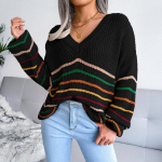 Naiste Rainbow Stripes vabaaja kampsun S