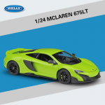 Welly 1:24 Scale McLaren 675LT sulamist automudel, survevalu metallist m&auml;nguasjas&otilde;idukid, automudel K&otilde;rge simulatsiooniga kollektsioon, kingitused lastele 1:24-size:19.2*7.9*4.5cm roheline