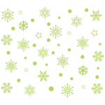 J&otilde;ulud Nowflake helendavad eemaldatavad seinaaknakleebised Art Decals Home Shop One Size roheline