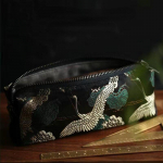 Hiina retro pliiatsitase Vintage lilleline kraanapliiatsikott Loominguline suure mahutavusega kirjatarvete hoiukott Kooli&otilde;pilastarbed