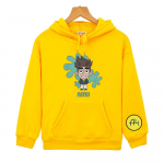 Kaup A4 VladA4 Prinditud Pusad Kawaii Cartoon Graphic Laste Pusa pikkade varrukatega poistele ja t&uuml;drukutele Pulloverid Kapuutsiga topid Armsad 130 kollane