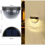 2 pakki P&auml;ikesepaneeli valgustid P&auml;ikesepaneelivalgustid P&auml;ikeseenergiaga seinavalgustid P&auml;ikeseenergiaga seinakinnitus V&auml;listingimustes veekindel aiavalgusti, must White warm