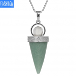 Euroopa ja Ameerika koonusekujuline naturaalne amet&uuml;sti ripats kaelakee naiste mood isiksus kampsun originaal ehted rose quartz