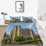 3D Deluxe voodipesukomplekt arhitektuurilise mustriga tekikate ja padjap&uuml;&uuml;r, 2 v&otilde;i 3 t&uuml;kki k&otilde;rgtr&uuml;kist t&auml;issuuruses pestav ja mugav voodipesu UK Single 135x200cm