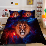 3D kodu voodipesu &Uuml;he kaheinimesevoodi t&auml;issuuruses voodipesu T&auml;histaevas Loomade printimine Teema Padjap&uuml;&uuml;ri ja tekikatte tr&uuml;kkimine Mugav kodukaunistus UK Single 135x200cm