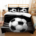 Jalgpalli voodipesu 3D-printimine spordijalgpall tekikate ja padjap&uuml;&uuml;r Magamistoa voodipesu komplekt kaheinimesevoodi t&auml;issuuruses kodukaunistus AU King 210x240cm