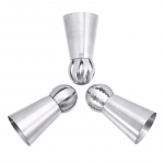 3 TK toruotsikud koogi kaunistamise t&ouml;&ouml;riist roostevabast terasest sf&auml;&auml;rilise lillega koogi otsikud valge