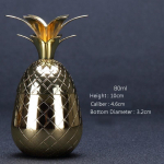 80 ml 304 roostevabast terasest ananassi kokteiliklaasi restorani hotelli isikup&auml;rastatud lauan&otilde;ud joogin&otilde;ud mini Ananas kokteilitass Gold Pineapple  80ml