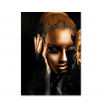 Aafrika musta kullaga naiste plakatid ja tr&uuml;kised L&otilde;uendimaalingud Kaasaegsed p&otilde;hjamaised seinakunstipildid elutoa kodu kaunistamiseks 21X30cm No Frame