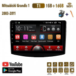 Juhtmeta 9-tolline Android-autoraadio Mitsubishi Grandis 1 2003-2011 auto multimeediumipleier GPS-i navigeerimispeakomplekt WIFI 1+16 GB