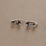 Vintage roostevabast terasest Star Cross Hoop k&otilde;rvar&otilde;ngad naistele h&otilde;bedase v&auml;rvi liblikas klambriga punk k&otilde;rvar&otilde;ngas peo moeehted