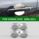 For Honda CIVIC 2006-2011 eighth generation chrome silver Door bowl Cover Bezel Trim 2007 2008 2009