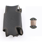 Kohandatud roolikate Chevrolet Lova 2006-2010/Chevrolet Aveo 2004-2011 nahkpunutis DIY rooliratta jaoks Black -line gray