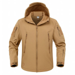 Meeste taktikaline jope lumesuusajope, veekindel Softshell mitme taskuga mantel 2XL khaki