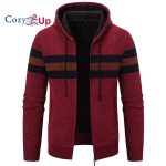 Cozy Up meeste kampsun kardigan kampsun soonikkoes tavaline silmkoeline kapuutsiga soojendused kaasaegne ja kaasaegne igap&auml;evane v&auml;ljaminek M tumesinine v&auml;rv