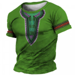 Uued riided 3D prindiga Meestele Dashiki T-s&auml;rk Traditsiooniline riietus L&uuml;hikeste varrukatega vabaaja Retro t&auml;navar&otilde;ivad Vintage etniline stiil 6XL
