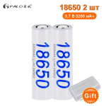 PALO ehtne originaal 3,7 V 18650 aku 3200 mAh NCR18650 Li-ion 17A laetav aku taskulambi elektrilise m&auml;nguasja drooni aku jaoks 1pcs Charger+4pcs 18650 valge