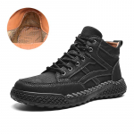 K&auml;sitsi valmistatud ehtsast nahast saapad Meeste jalan&otilde;ud Mugavad poolsaapad meestele vabaajajalatsid V&auml;list&ouml;&ouml;jalatsid 38 must