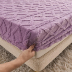 Tafu Velvet voodilina Uus Milk Velvet voodilina talvepl&uuml;&uuml;s korall-flanellmadratsi kaitsekate 150*200cm
