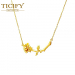 Roosi kaelakee Kerge luksuslik disain Lihtne ja k&otilde;rgetasemeline sensoorne rangluukett Advanced Sense kuld