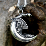 Uus meeste viikingite magav draakon Kuu ripatsiga kaelakee, moeloomade ehted