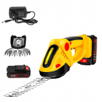 Juhtmeta hekil&otilde;ikur, 24 V elektriline murul&otilde;ikur, k&auml;sirohul&otilde;ikur, hekik&auml;&auml;rid koos US Plug kollane