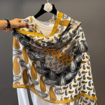 S&uuml;gistalvine soe sall Naiste sall Rannar&auml;tik siidisall kollane