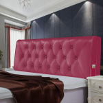 Nahast peatsi kate King-suuruses, kohandatud suure elastse t&auml;idisega peatsipadi, pestav riidest voodipeakate 170x58x10cm roosa punane v&auml;rv