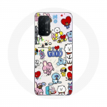 &Uuml;mbris Oppo A74 5G BTS Bangtan Sonyeondan BT21 Van Tata Chimmy Cooky Rj Koya Mang And Shooky jaoks