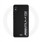 Coque pour Xiaomi Redmi Note 5 Pro Amg Logo Carbone Texture