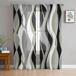 Abstraktsed jooned Gradient mururoheline t&uuml;llkardin elutuppa Magamistoa K&ouml;&ouml;gikaunistus Aken Voiles t&uuml;llkardin 135W x 114H(cm)