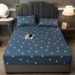 Veekindel TPU voodilina elastsete ribadega, reguleeritavad voodilinad 160x200, padjap&uuml;&uuml;rid puuduvad, masinas pestav, nahas&otilde;bralik 90x200x30cm