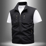 Suures suuruses vest meeste keskealistele &otilde;ues kalap&uuml;&uuml;kidele m&otilde;eldud suvine camisole vabaaja &otilde;huke t&ouml;&ouml;riiete vest 6XL must