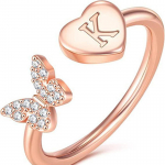 Roosa kullav&auml;rvi 26 ingliskeelset t&auml;hte armastuss&uuml;da CZ tsirkoonist avamisr&otilde;ngad liblikas stiilis reguleeritavad s&otilde;rmused ehted A roosa kuldne v&auml;rv