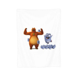 Naljakas Grizzy ja Lemmings multifilmitegelase tekk Flanell-tekk voodi kate Elutoa piknikureisi kodudiivan 75x100cm 30x40in