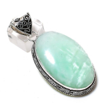 Natural Amazonite Gemstone Handmade 925 Sterling Silver Pendant 2.48 z8b44