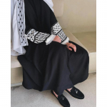 Moslemi kleit Tagasihoidlik islami r&otilde;ivad Uus pehme krepp tikandid Palestiina Kefiyyeh Abaya Ramadan Tutt Dubai Abaya naised XL must