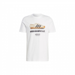 Adidas Originals New Age T-s&auml;rk Kirjaliku Kingatr&uuml;kiga &Uuml;mmargune Kaelaava Spordis&auml;rk L&uuml;hikeste Varrukatega Meeste Topid Valge IC8871 L