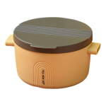 Kasulik kompaktne, lai kasutusala, 3 v&auml;rvi soojusisolatsiooniga kiirnuudlikonteiner kaanega koduse l&otilde;unas&ouml;&ouml;gi jaoks kollane